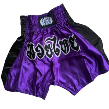 Remy Thaiboxhose lila / schwarz M