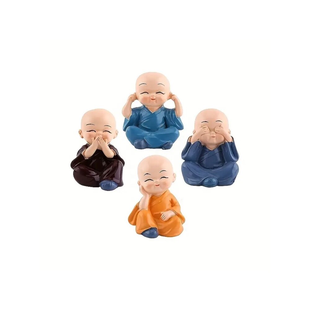 4 St&uuml;ck Set Shaolin Buddha Kung Fu M&ouml;nche Budo Figur Deko