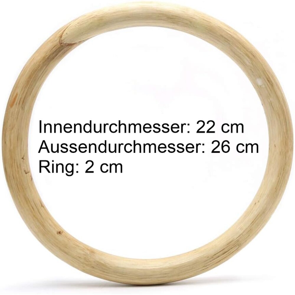 Rattan Ring Wing Tsun Braun Übungsring Innendurchmesser 22 cm