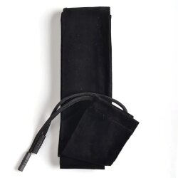 Flanell Taschen für Stöcke/Stäbe schwarz