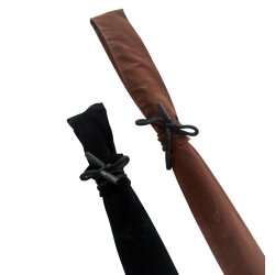Flanell Taschen für Stöcke/Stäbe schwarz