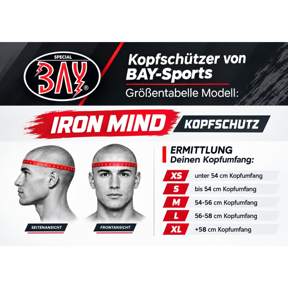 Iron Mind Kopfschutz Wettkampf und Training schwarz L