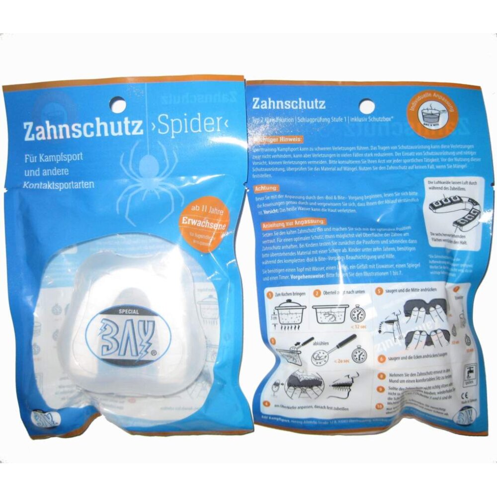 20 Jahre Jubel Rabatt - Zahnschutz Spinne Spider Smile   - Farben Kinder Erwachsene