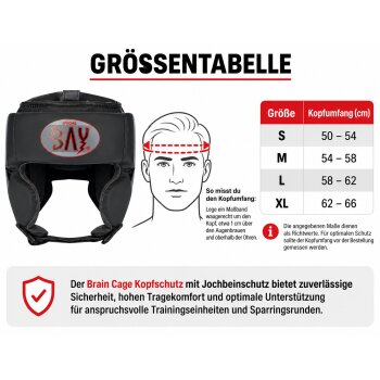 Brain Cage Kopfschutz mit Jochbeinschutz schwarz S