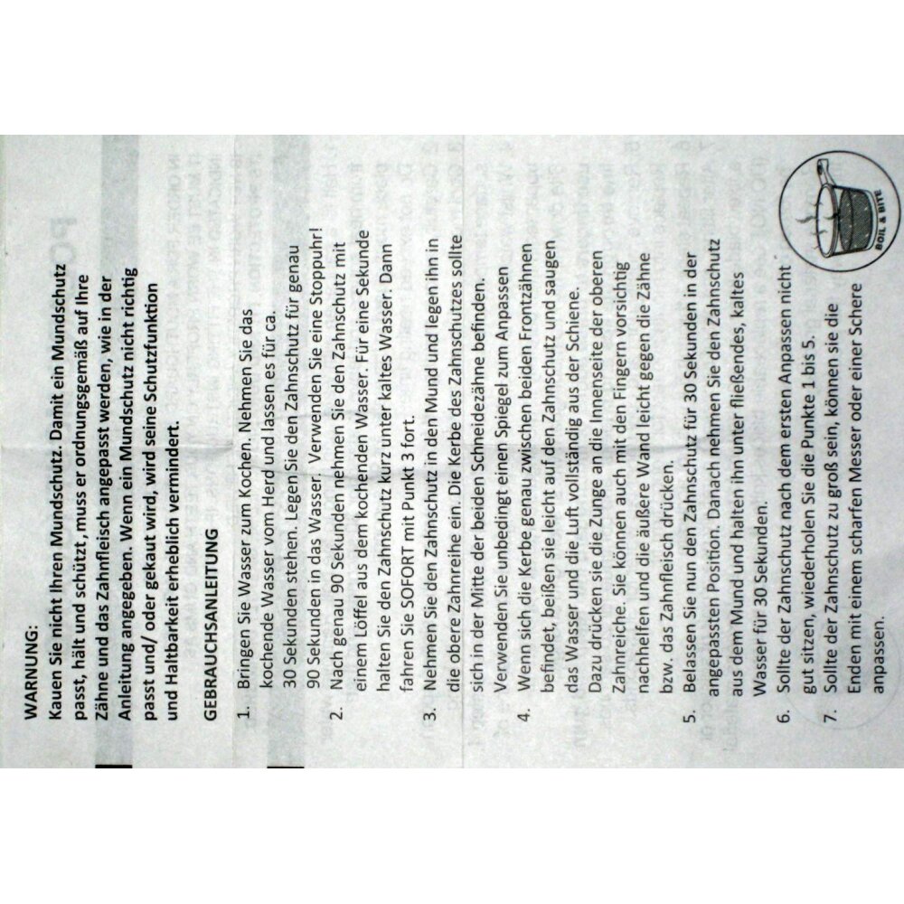 Zahnschutz Pro Line - weiß/blau Erwachsene