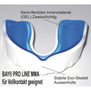 Zahnschutz Pro Line - weiß/blau Kinder