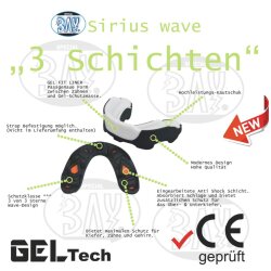 20 Jahre Jubel Angebot - Zahnschutz Sirius GEL Tech zwei Schichten - Farben Erwachsene