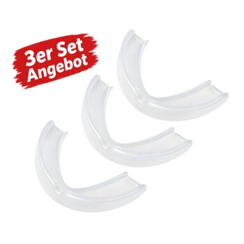 3er Set Zahnschutz transparent Erwachsene ab ca. 13 Jahre