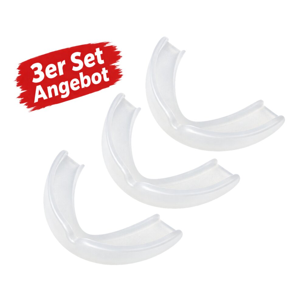 3er Set Zahnschutz transparent Erwachsene ab ca. 13 Jahre