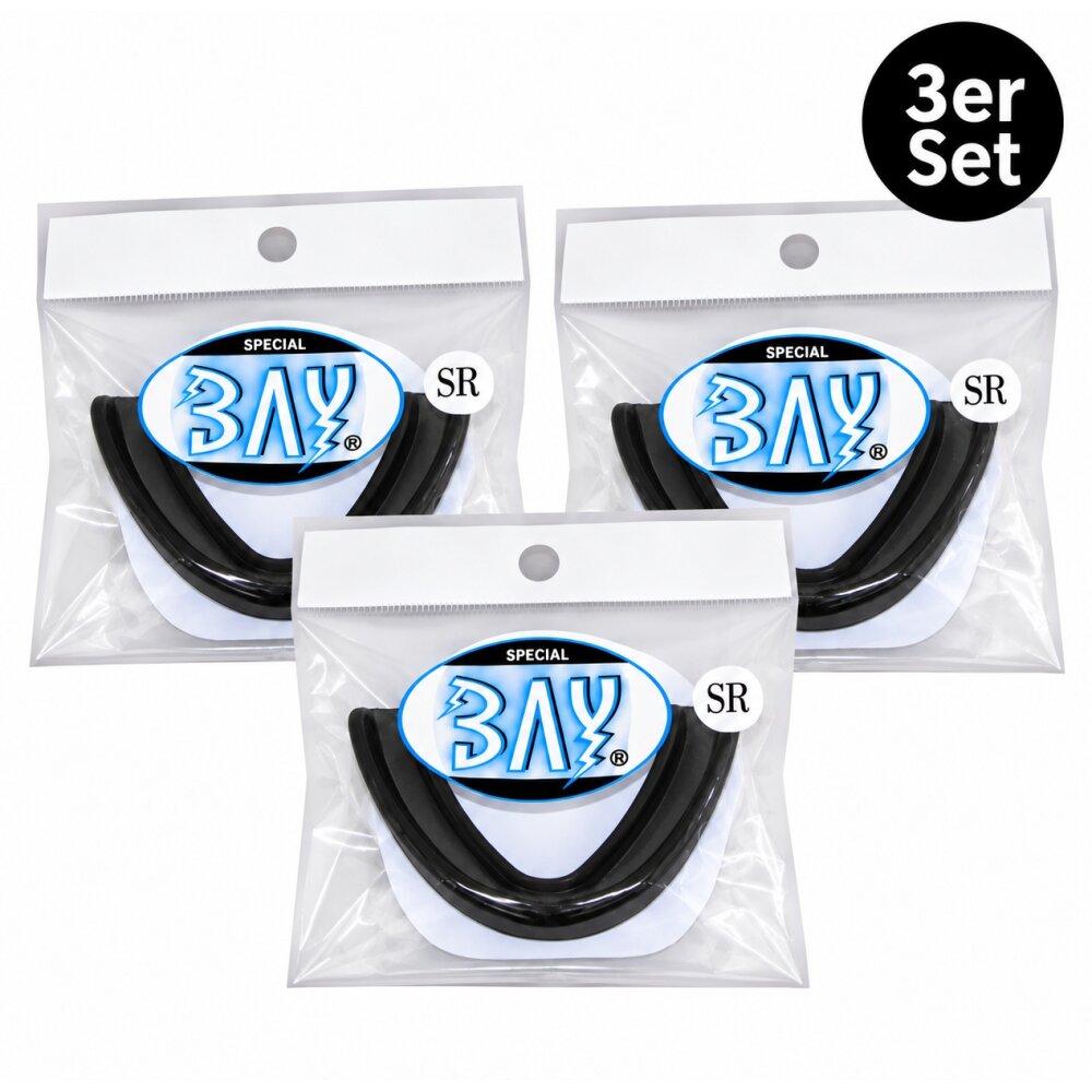 3er Set Zahnschutz schwarz Erwachsene ab ca. 13 Jahre