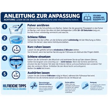 SHIELD Custom Fit - gießbarer Zahnschutz mit Formmasse amerikanisch Erwachsene