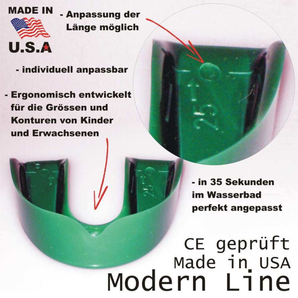 Zahnschutz Modern Line (JR)  grün - Box: schwarz