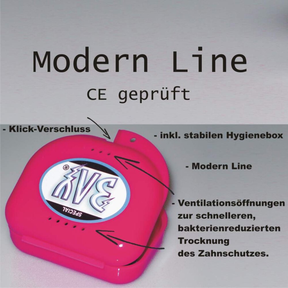 Zahnschutz Modern Line (JR)  grün - Box: schwarz