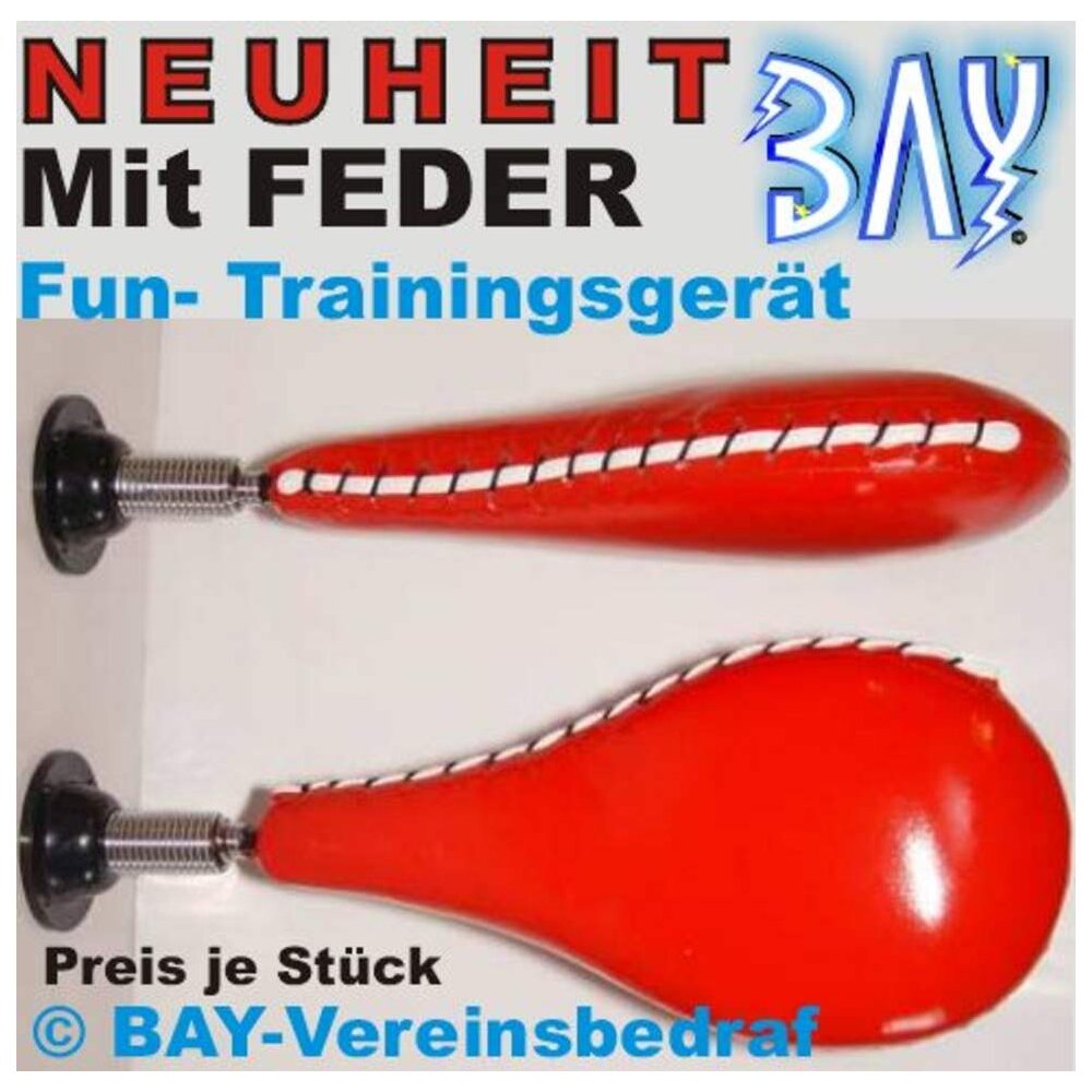 Fun Speed Ball Wand-Schlagmitt mit Feder - schwarz rot schwarz