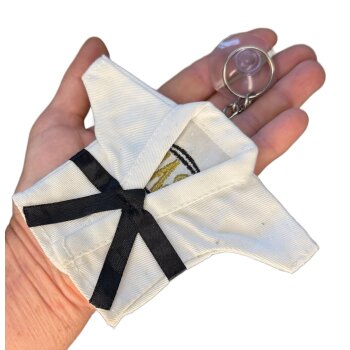 Mini Karate Jacke 13 cm mit Saugnapf und Schlüsselanhänger