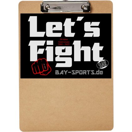 Klemmbrett mit Let&acute;s Fight Aufkleber A4 SCHN&Auml;PPCHENPREIS