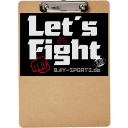 Klemmbrett mit Let&acute;s Fight Aufkleber A4...