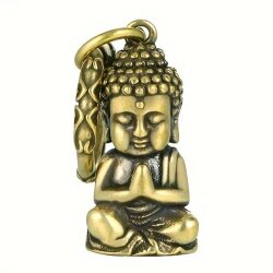 Buddha Figur Schl&uuml;sselanh&auml;nger Vintage Kupfer