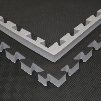 Matten Kampfsportmatten Double grau schwarz 100x100x4cm