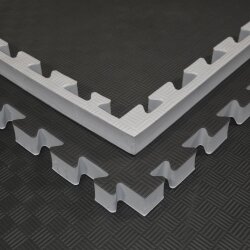 Matten Kampfsportmatten Double grau schwarz 100x100x4cm