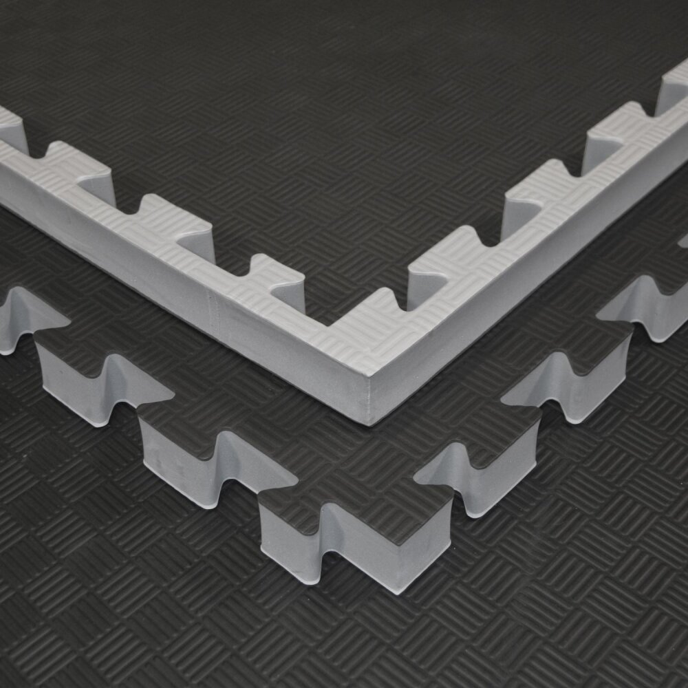 Matten Kampfsportmatten Double grau schwarz 100x100x4cm