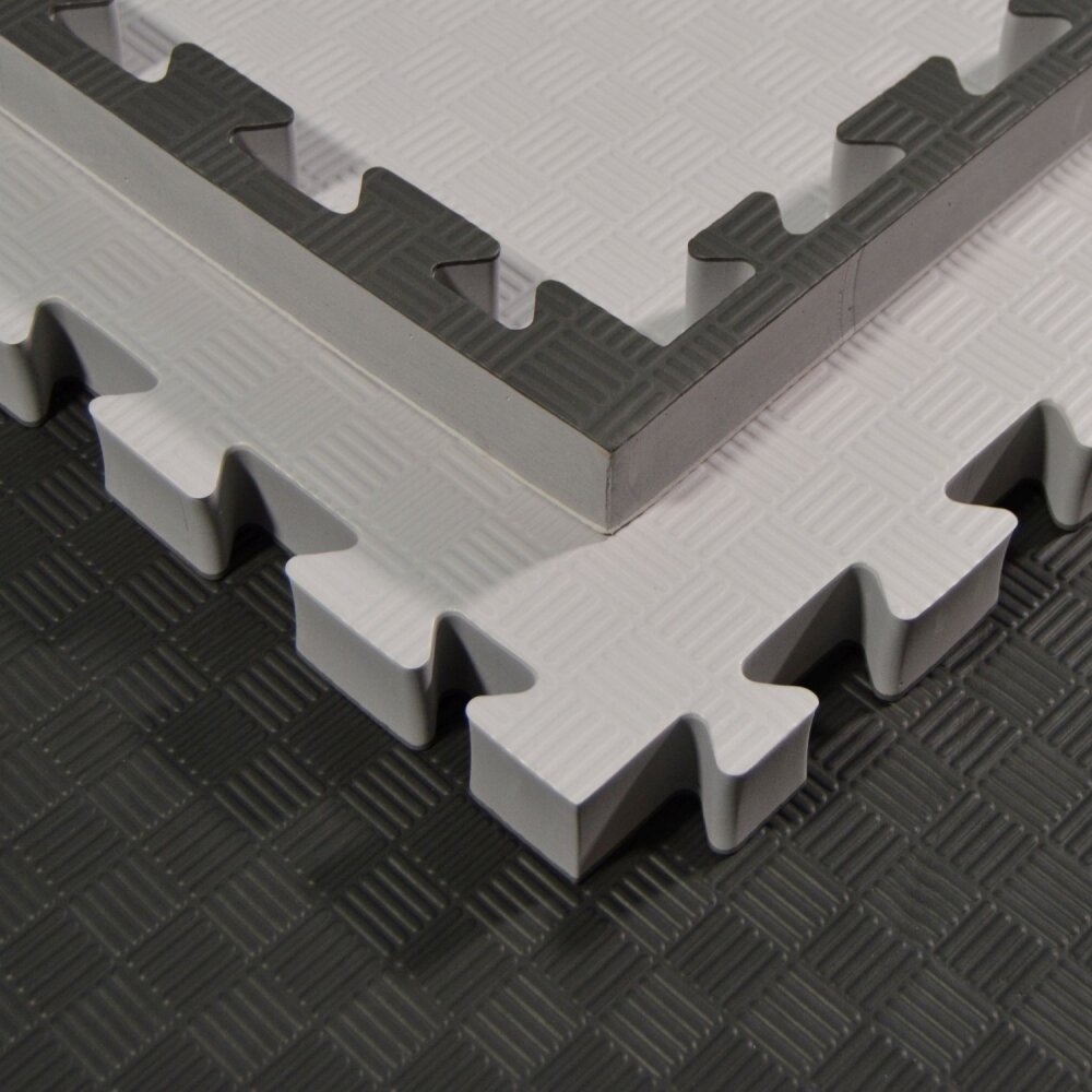Matten Kampfsportmatten Double grau schwarz 100x100x4cm