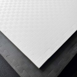 Matten Kampfsportmatten Double weiß / gelb 100x100x2cm