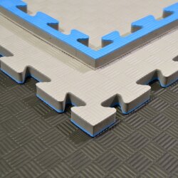 Matten Kampfsportmatten Double grau / blau 100x100x2cm