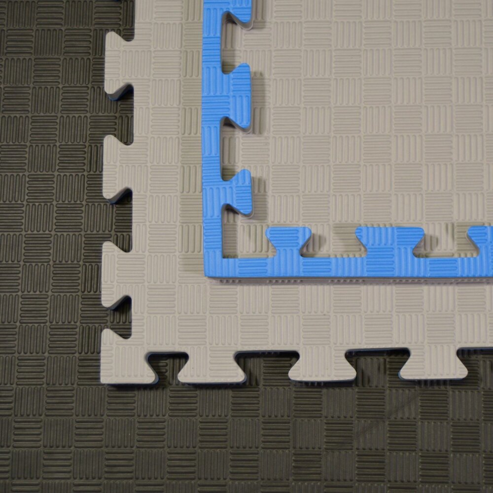 Matten Kampfsportmatten Double grau / blau 100x100x2cm