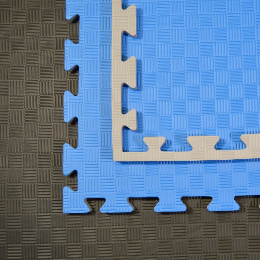Matten Kampfsportmatten Double grau / blau 100x100x2cm