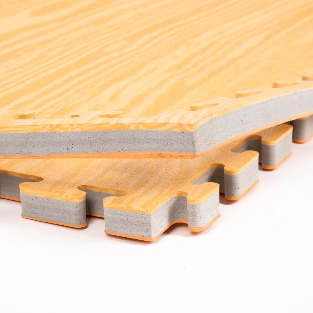 Matten Kampfsportmatten Double Holz Sandoptik 100x100x2,5 cm