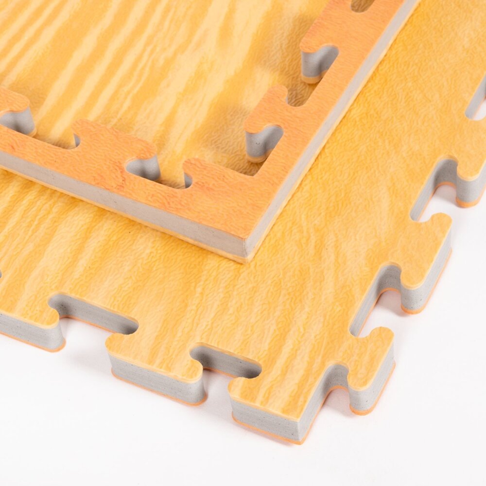 Matten Kampfsportmatten Double Holz Sandoptik 100x100x2,5 cm