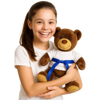 Baby Bay Teddybär mit Budogürtel in deiner Wunschfarbe 24 cm