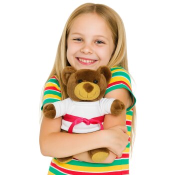 Baby Bay Teddybär mit Budogürtel in deiner Wunschfarbe 24 cm