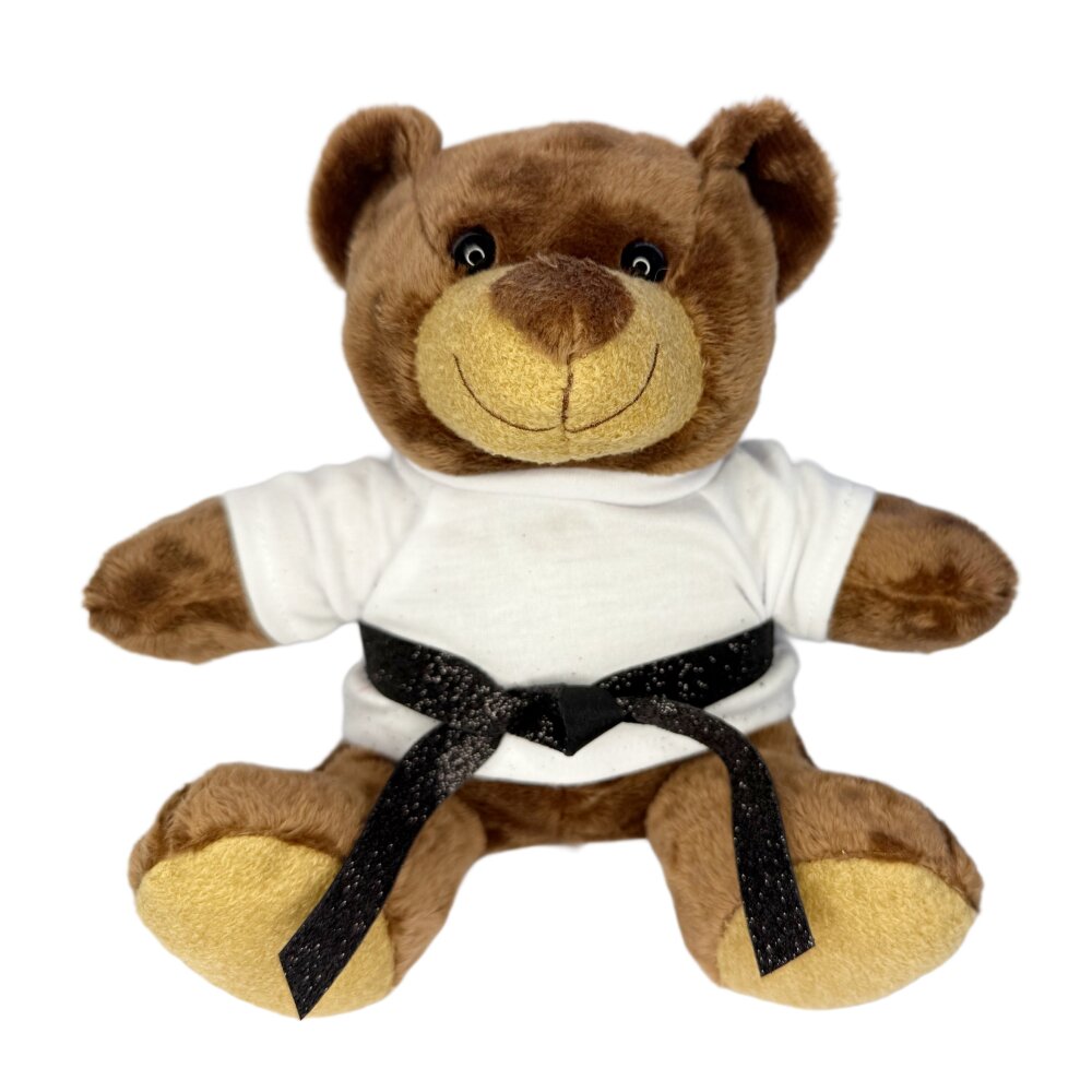 Baby Bay Teddybär mit Budogürtel in deiner Wunschfarbe 24 cm
