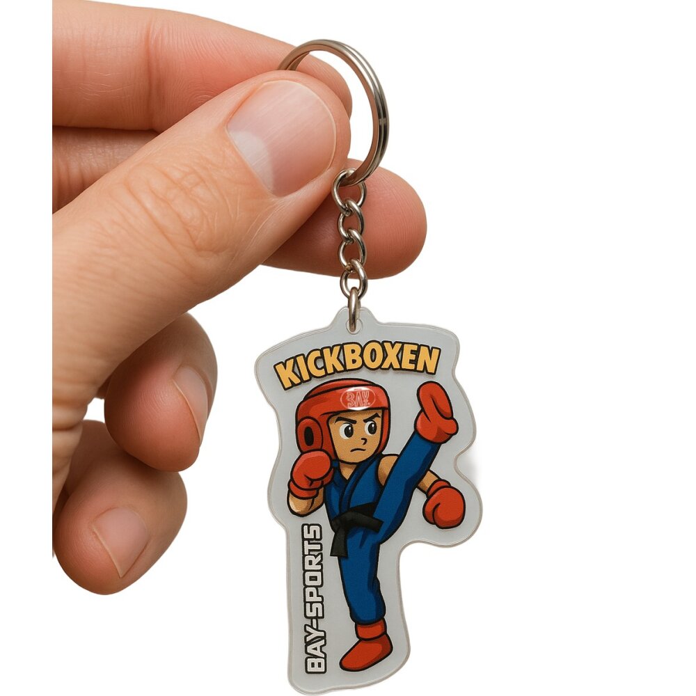 Kicki der Kämpfer Schlüsselanhänger Acryl Figur Kickboxen Kinder