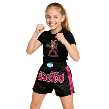 Kids Fight Club T-Shirt Steinbock - K.O. Goat ist los für Kinder schwarz  104 - 164