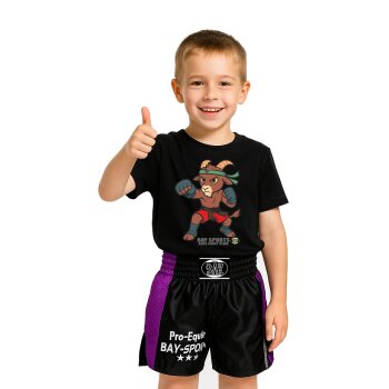 Kids Fight Club T-Shirt Steinbock - K.O. Goat ist los für Kinder schwarz 116