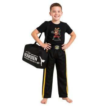 Kids Fight Club T-Shirt Steinbock - K.O. Goat ist los für Kinder schwarz 116