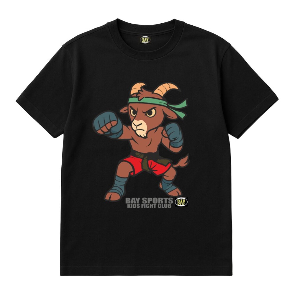 Kids Fight Club T-Shirt Steinbock - K.O. Goat ist los für Kinder schwarz 116