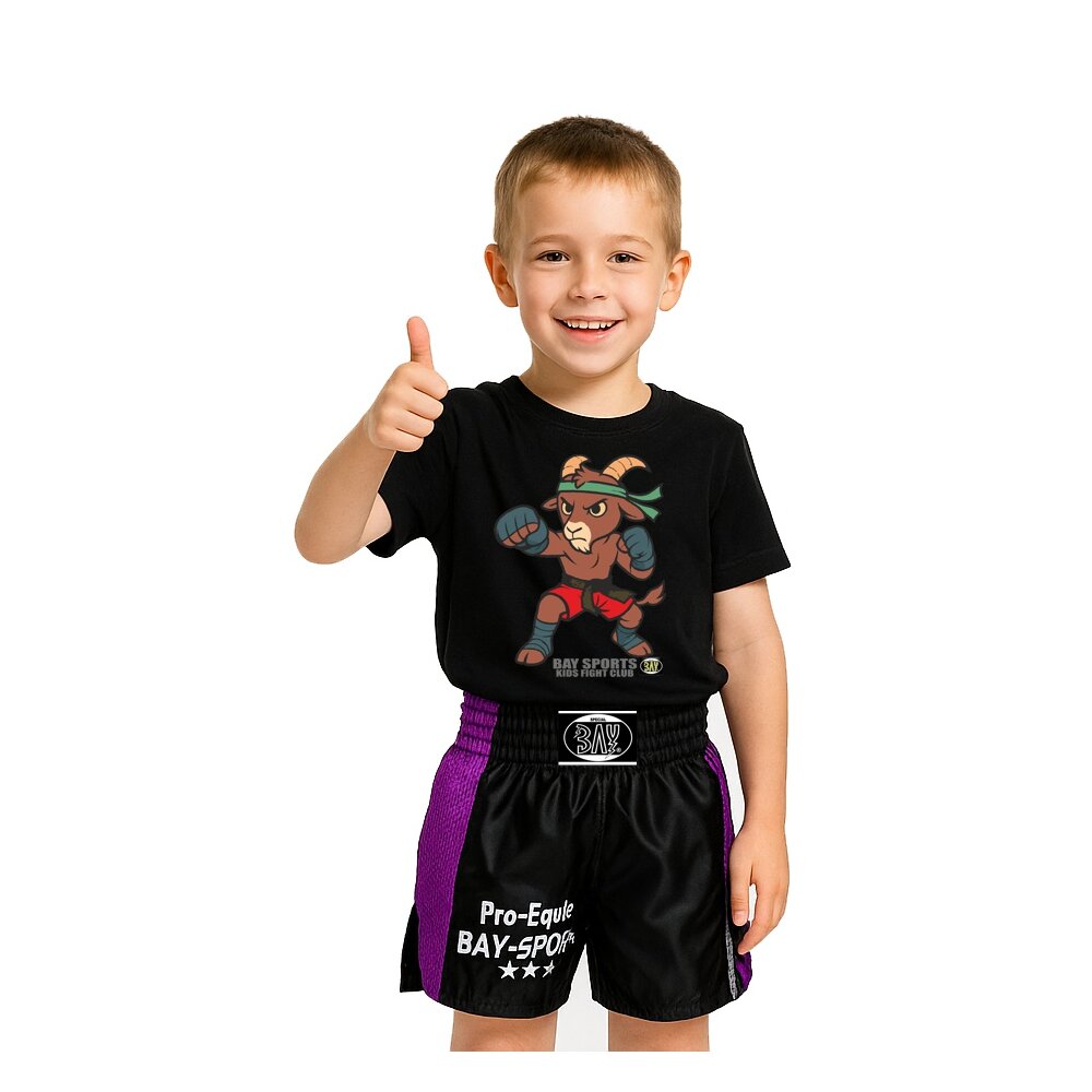 Kids Fight Club T-Shirt Steinbock - K.O. Goat ist los für Kinder schwarz 116