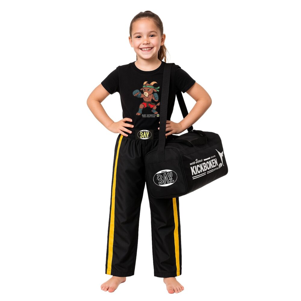 Kids Fight Club T-Shirt Steinbock - K.O. Goat ist los für Kinder schwarz 116