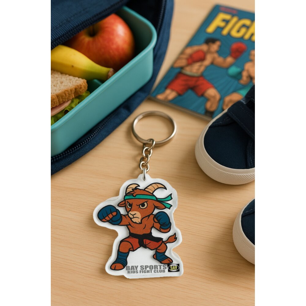Steinbock Kids Fight Club - Der Kampfsport-Steinbock als Schlüsselanhänger Acryl Figur