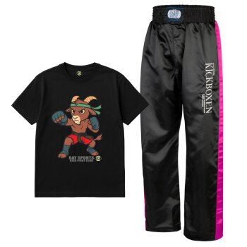 SET ANGEBOT Kids Fight Club T-Shirt Steinbock + Stick Kickboxhose
