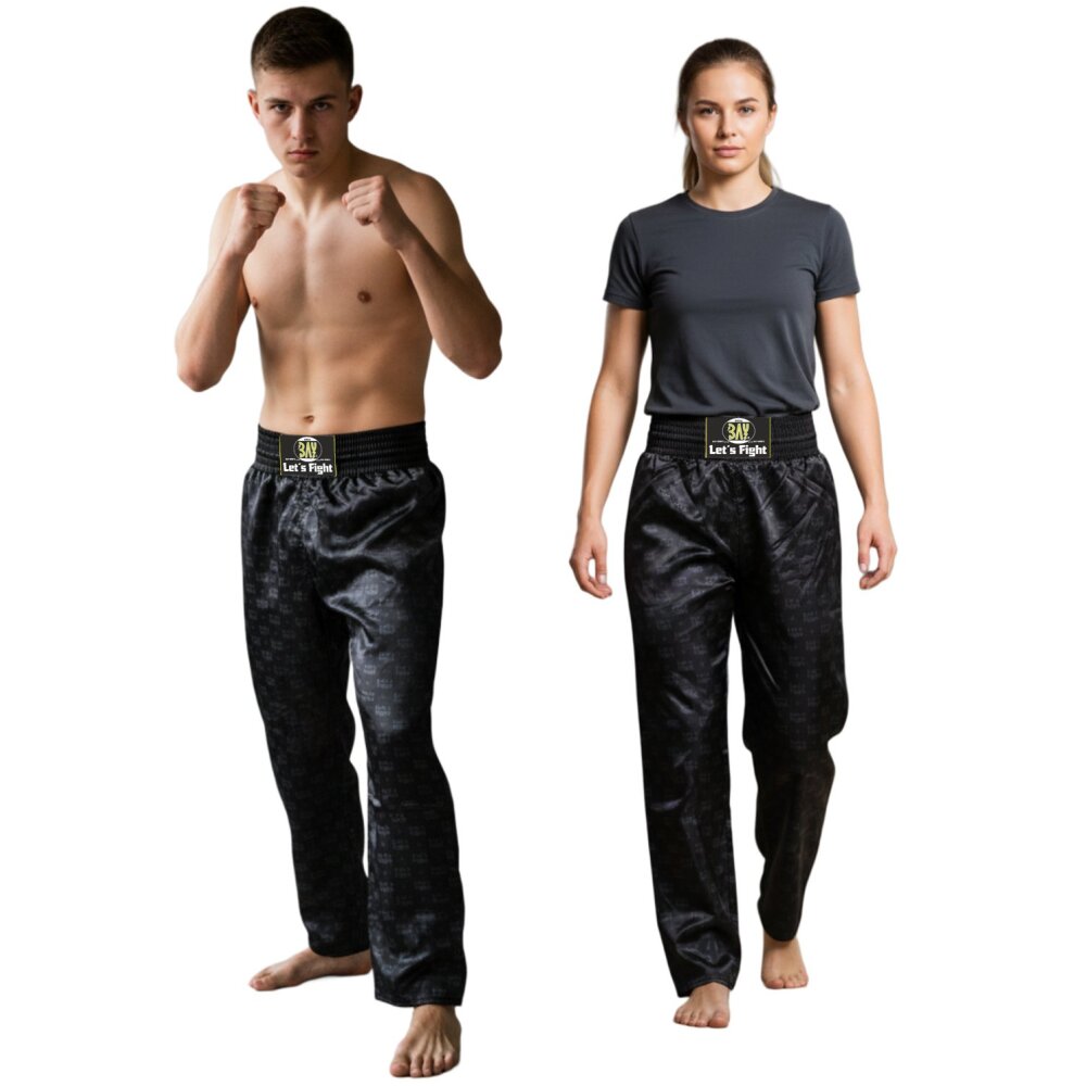 Allover Kickboxhose Let´s Fight 1001 schwarz S - XXL Erwachsene