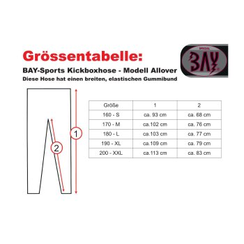 Allover Kickboxhose Let´s Fight 1001 schwarz L - 180