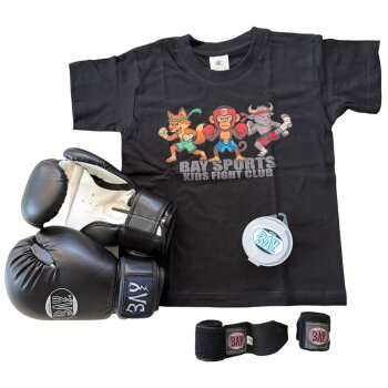 Kids Starter Set: Boxhandschuhe + T-Shirt + Zahnschutz +...