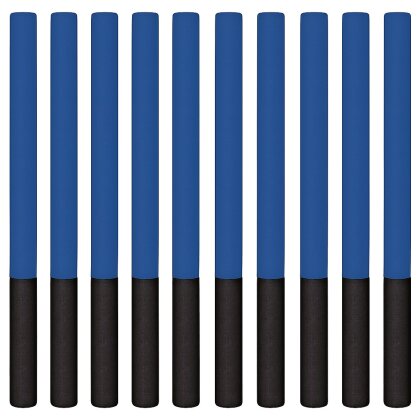 10x Set Angebot - Soft Schlagstock 60 cm Ø 3,5 cm Sparring mit Schaumstoff schwarz / blau