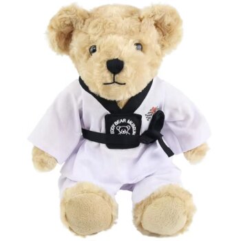 Taekwondo Master Teddybär mit Budogürtel schwarz
