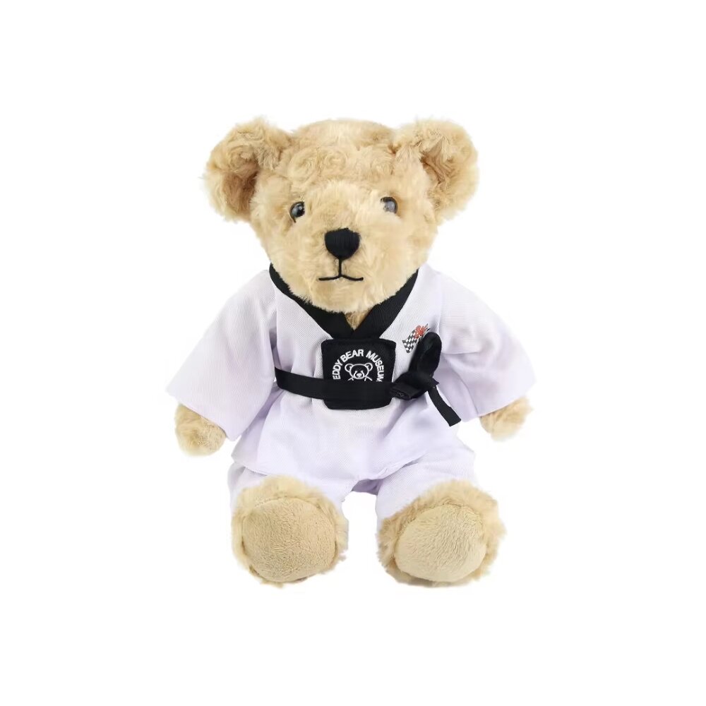 Taekwondo Master Teddybär mit Budogürtel schwarz